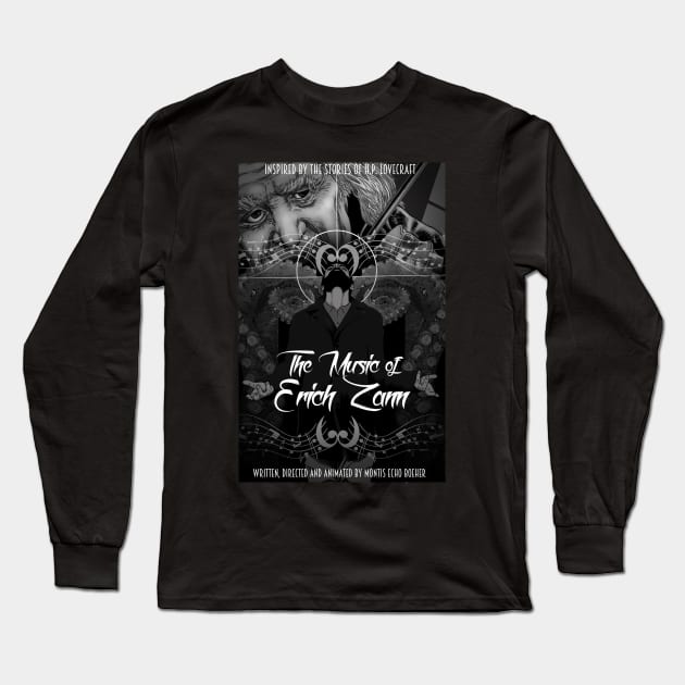 The Music of Erick Zann poster art Long Sleeve T-Shirt by MontisEcho